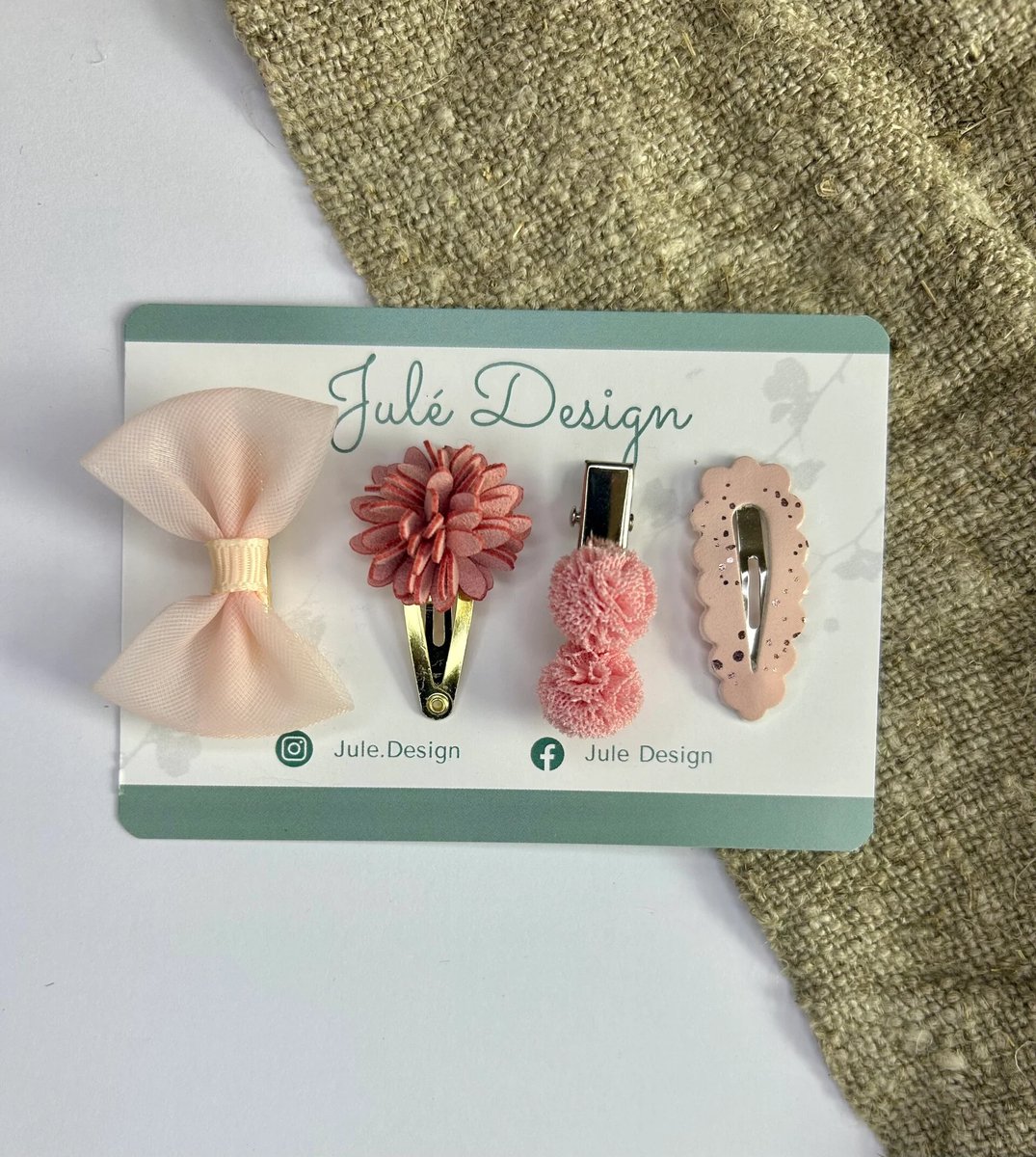 Julé Design haarspeldjes Esra roze / oud roze