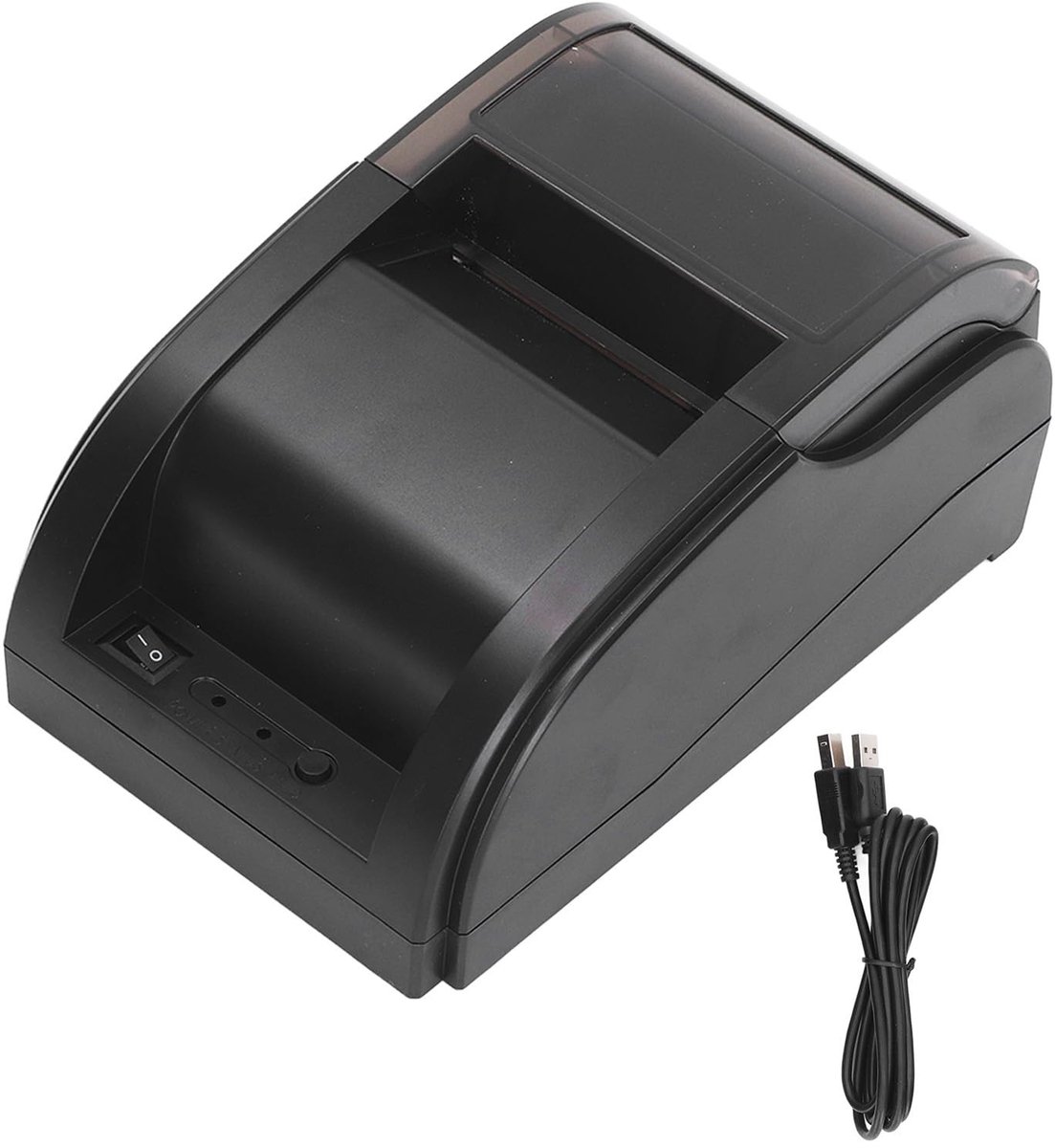 Bonprinter, Automatisch Snijdende USB-thermische Restaurantprinter met Printlijnafdrukmethode, Afdruksnelheid van 60‑80 Mm/sec, Afdrukkolom van 384 Punten/regel (EU-stekker)
