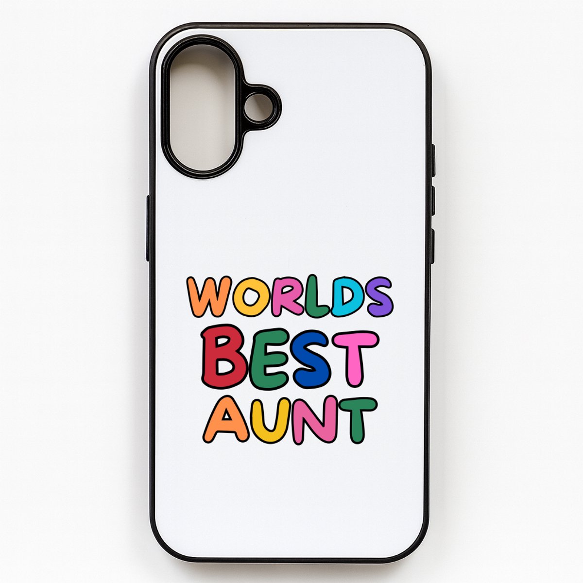 Hacebo® - World's best aunt telefoonhoesje - Tante - beste tante - telefoonhoesjes - verjaardagscadeau - cadeau voor tante - gift - kado - hoesje geschikt voor iPhone 16