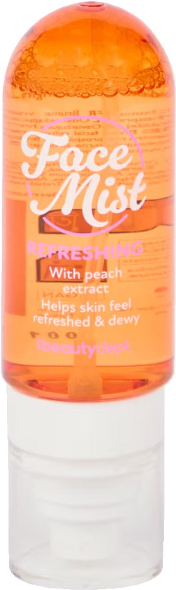 The Beauty Dept Hydraterende Gezichtsmist – PEACH ( Perzik ) 90 ml – 98% Natuurlijk – Vegan – Voor Alle Huidtypen