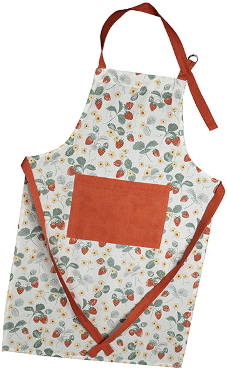 Schort - Aardbeien - Aardbei - Lente - Rood - 70 x 80 cm