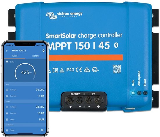 Victron SmartSolar PV-verdeler MPPT 150V 45A (SCC115045212)