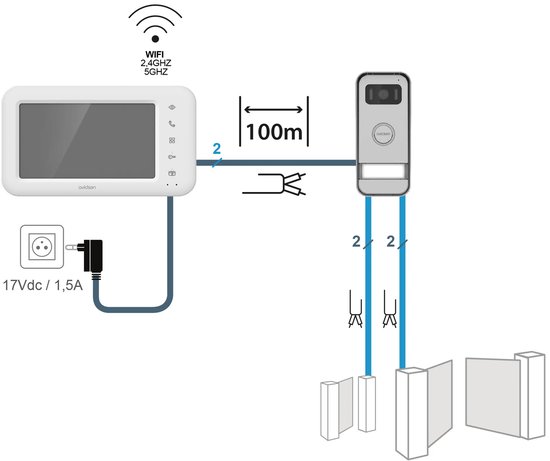 Avidsen Elia Smart 2 Wifi intercom met camera - bedraad - Slimme deurbel - bekabeld - max 100 meter van Avidsen — afbeelding 3