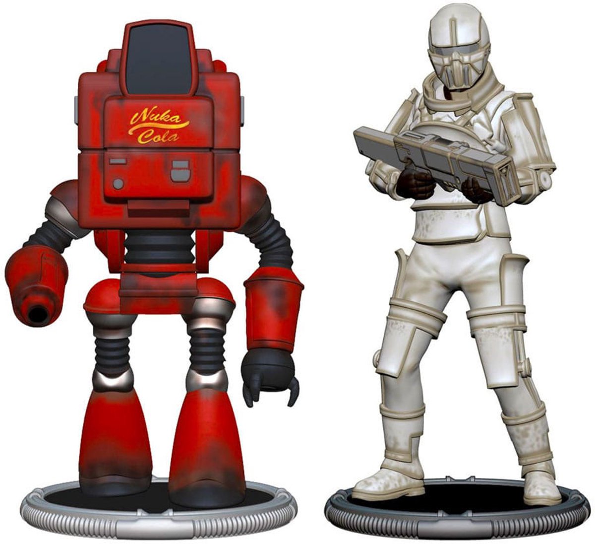 Syndicate Collectibles Fallout Mini Figuur 2-Pack Set B Nukatron & Synth 7 cm Beeld