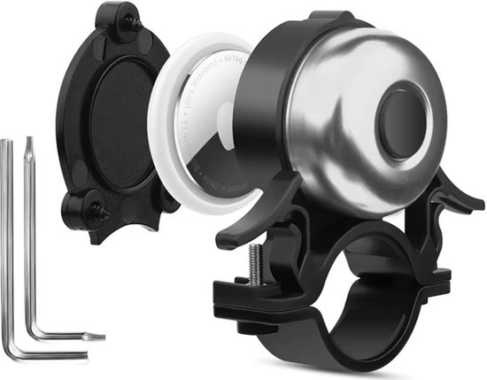 Waterdichte fietsbel met houder voor Apple Airtag, anti-diefstal tracker voor e-bike, fatbike en kinderfiets