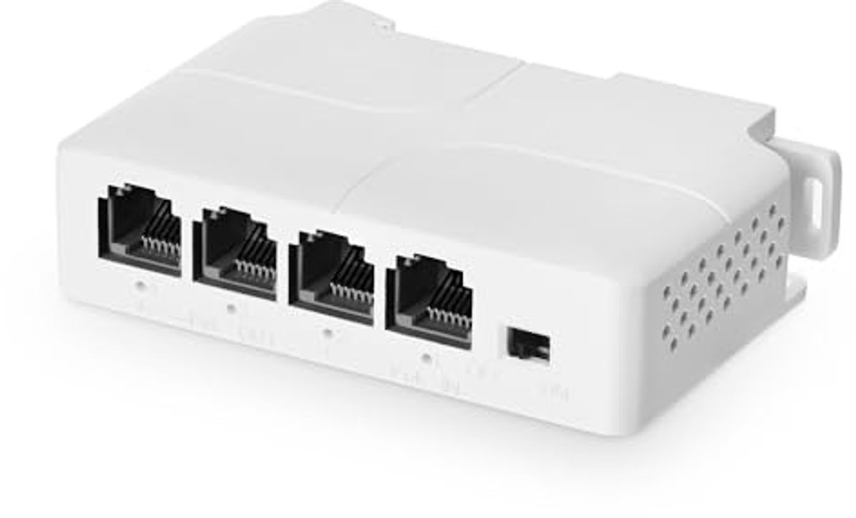 PoE Extender 4-poorts - 1 PoE In, 3 PoE Out voor Krachtige Netwerkverbindingen