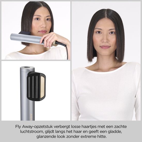 BaByliss 4-in-1 Wet to Dry Air Wand AS6555E Föhn - Drogen / Stylen / Gladmaken / Volume - Limited Edition - High Speed Digitale Haardroger (123km/h) - 3 opzetstukken voor elke look - Verbergt losse haren - Föhnborstel