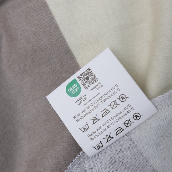 Luxueuze Terschellinger Flanellen Winter Dekbedovertrekset - Modern Blokpatroon - Voor Ultiem Comfort en Warme Nachten - 140x200/220 cm van Merkloos — afbeelding 5