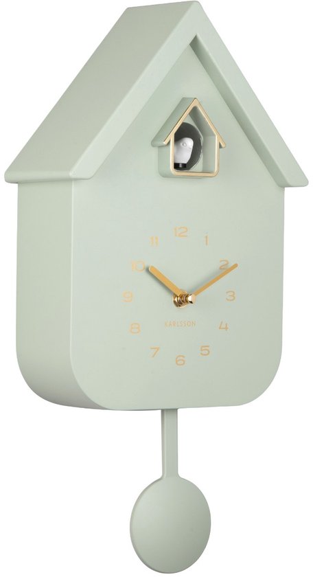 Horloge murale Karlsson Solo Color Cuckoo - Grijs - 6 x 21,5 x 41 cm - Horloge murale moderne