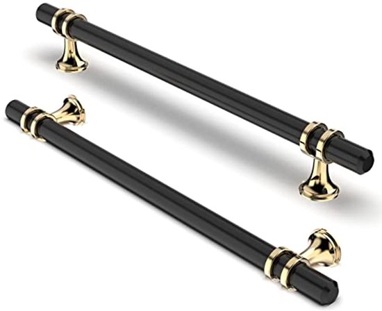 MEEQIAO 10 Stuks 128 mm Mat Zwarte Deurgrepen, met 40 Schroeven