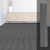 PVC-vloeren, vinylvloeren, zelfklevend, PVC laminaat zelfklevend set van 18, 2,51 m², houtnerf, vloertegels met houtlook, vinyl plaktegels, waterdicht, antislip, voor keuken, woonkamer, balkon (mat Grey)
