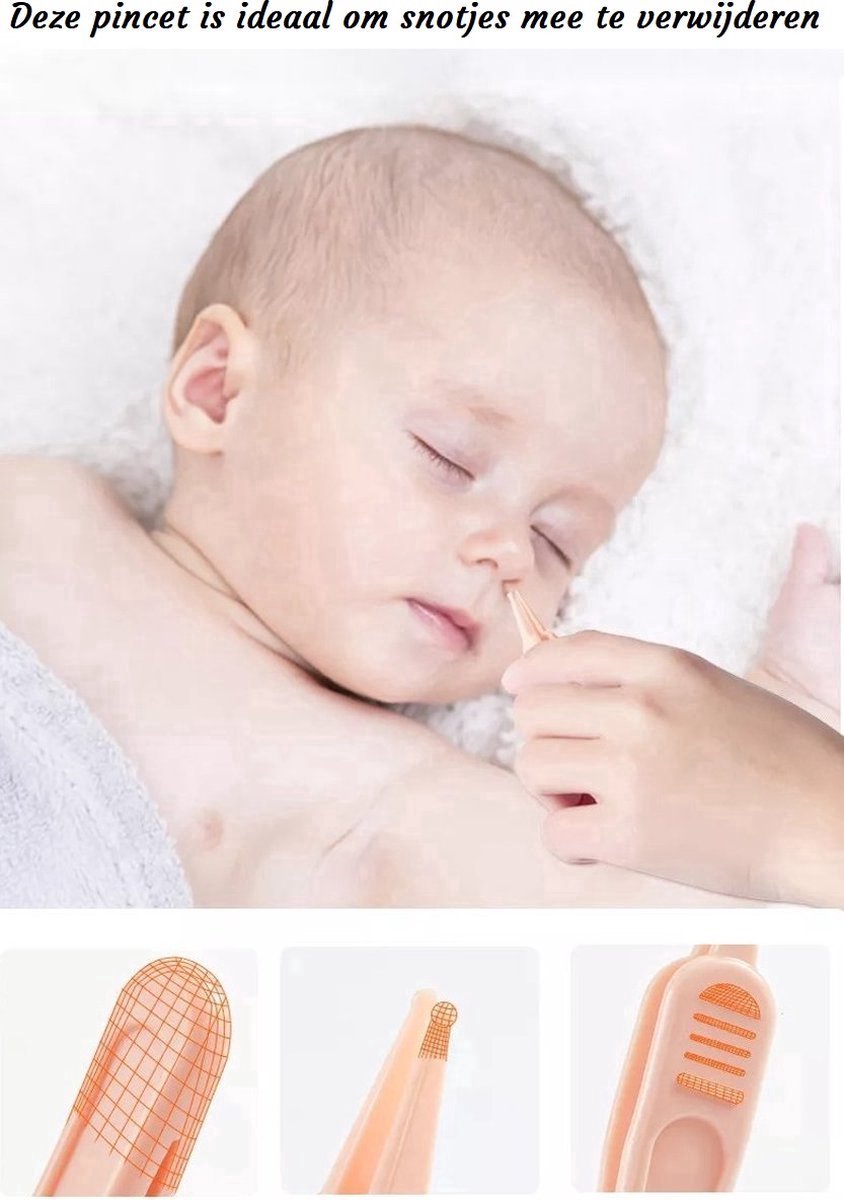 Manicureset Baby - Nagelschaar - Vijl - Nagelknipper - Pincet - Beer Wit Oranje - Kraamcadeau — cadeau in Verzorging - foto 8
