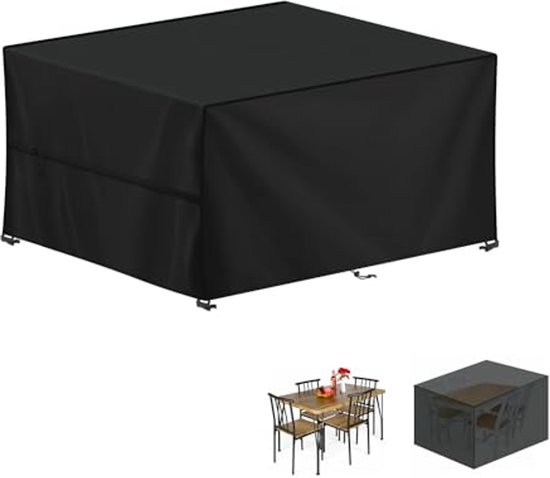 Kovshuiwe Tuinmeubelhoes, 185 x 90 x 74 cm, beschermhoes, waterdicht, winddicht, uv-bestendig, 420D heavy duty, winddicht, beschermhoes, afdekzeil, dekzeil voor tuinmeubelen, outdoor