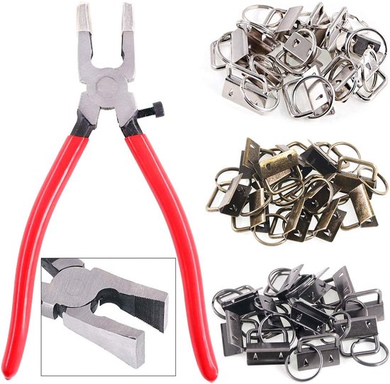 364 sets lederen klinknagels set 6 × 6 mm, 8 × 8 mm, 8 × 12 mm holle klinknagels, klinknageltang set leer met rubberen hamer, leren klinknagels, klinknagels voor leer voor doe-het-zelf lederhandwerk