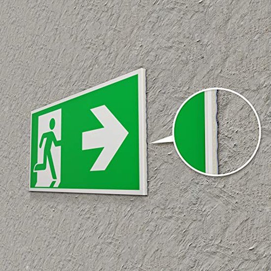 Nooduitgangsbord Pijl Rechts - Langluminescerend en Zelfklevend