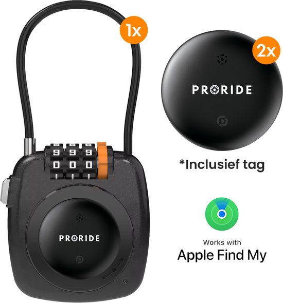 Cadenas et tag Proride, compatible avec Apple Find My.