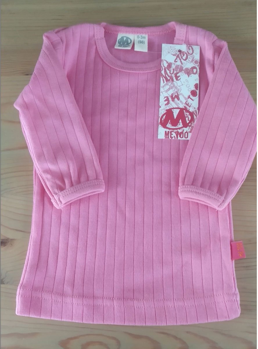Me Too baby top ls Nitte Pinky maat 56