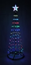 Mokuyary Led-kerstboom op vlaggenmast, 550 leds, wit, 300 cm, kerstboom
