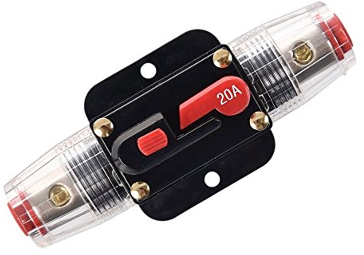 20 Amp Stroomonderbreker voor Auto, Marine en ATV - Inline Zekeringomvormer
