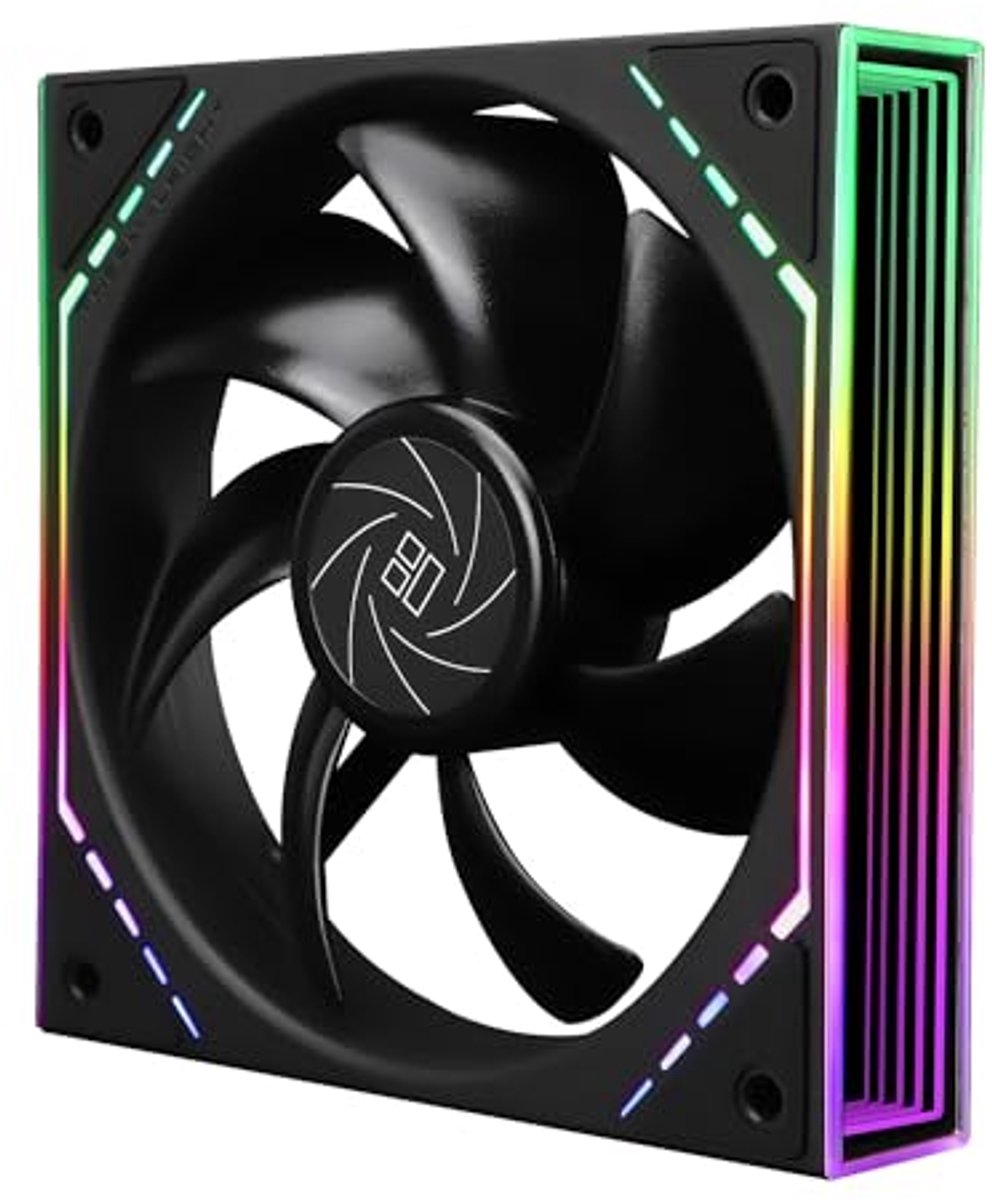 120 mm ARGB Behuizingsventilator voor CPU - Stille PWM Ventilator met Spiegellichteffect