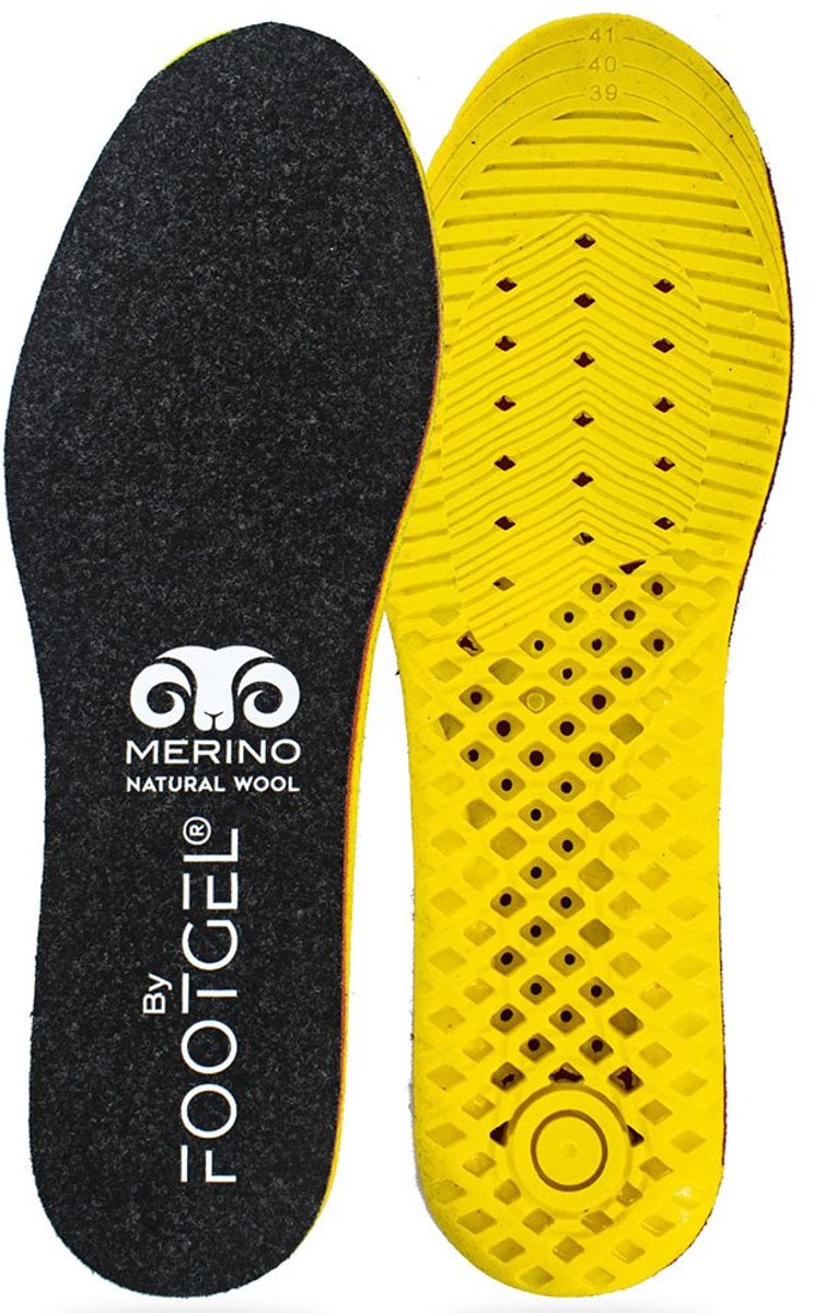 Footgel inlegzolen Outdoor Extreme Cold met Merino wol - Zwart