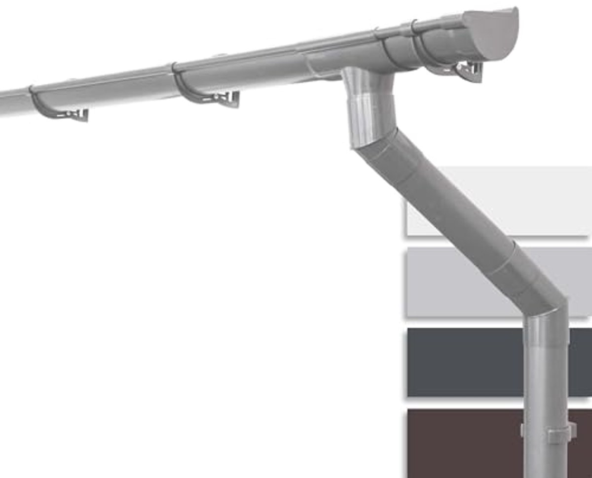 Halfronde Dakgoot Set 100mm - Ideaal voor Tuinhuis, Carport en Terras - 6m