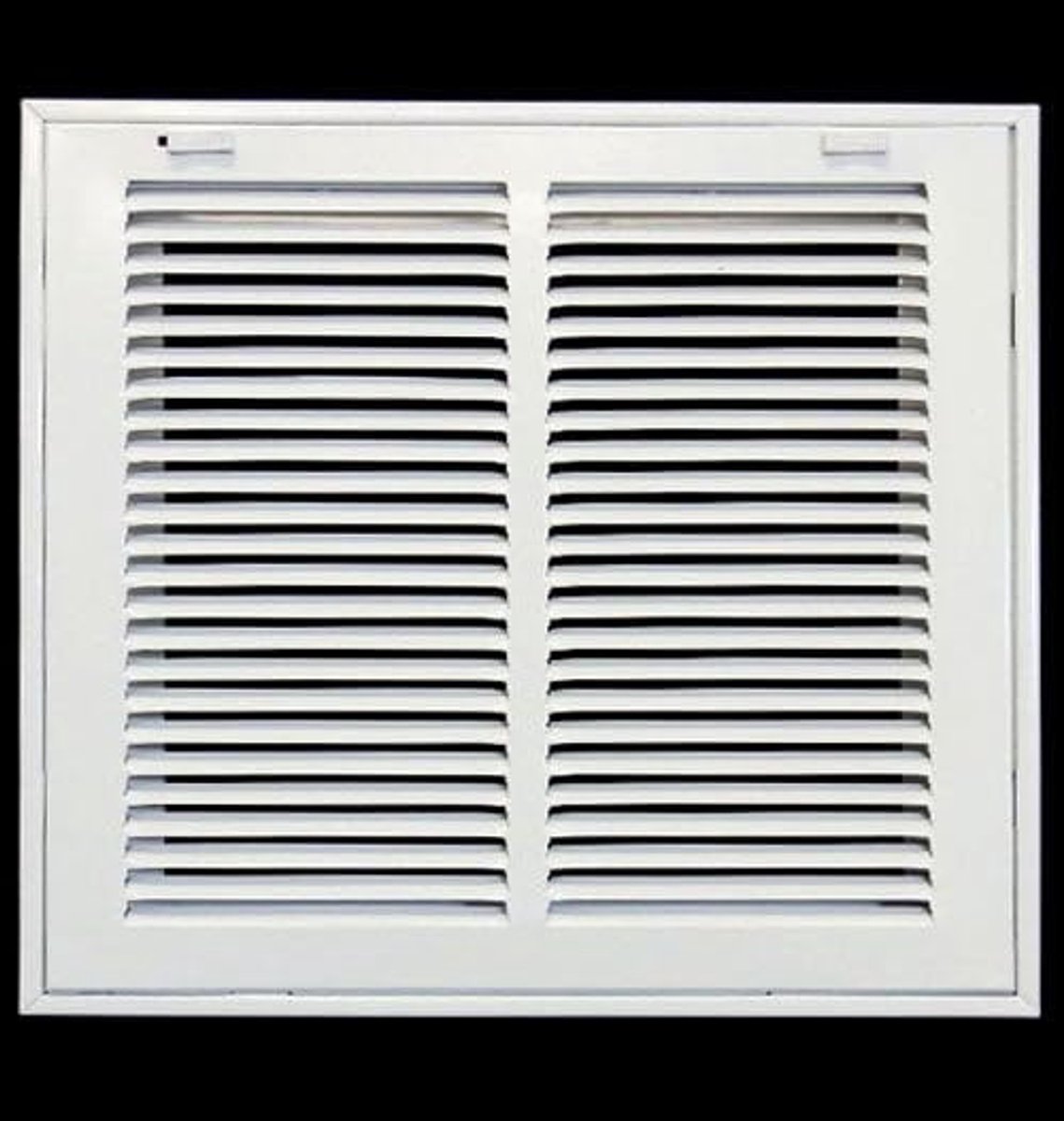 Stalen Retourluchtfilterrooster 10" x 10" met Vast Scharnier - Plafondmontage - HVAC-kanaalafdekking - Wit