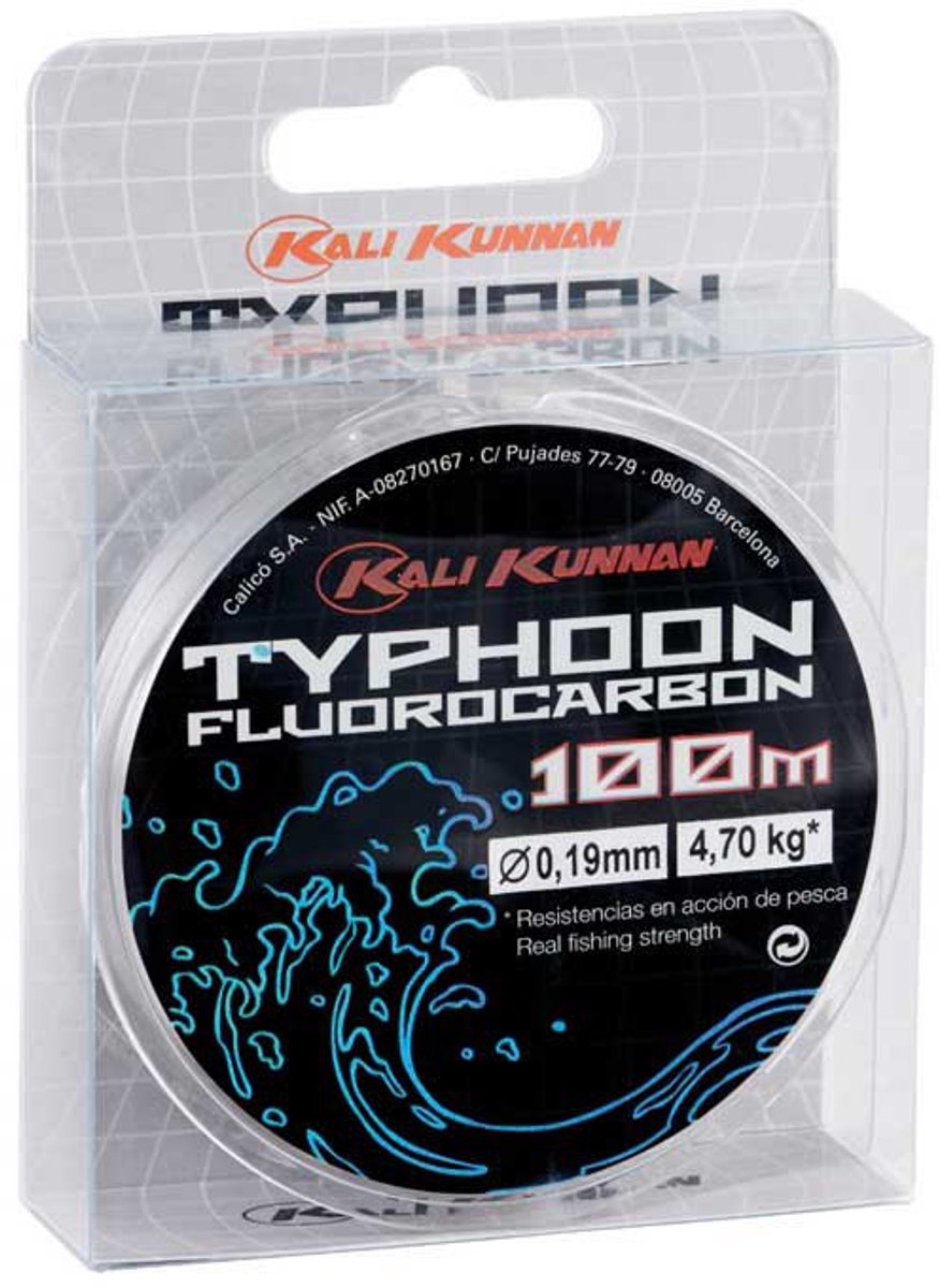 Kali Kunnan Typhoon Flurocarbon 100 M Transparant 0.340 mm