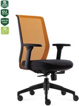 BENS 837-Ergo-4 Oranje - Ergonomische Bureaustoel - Ergo Mechaniek - GREENGUARD GOLD - Voldoet aan NEN-EN1335 & ARBO normen