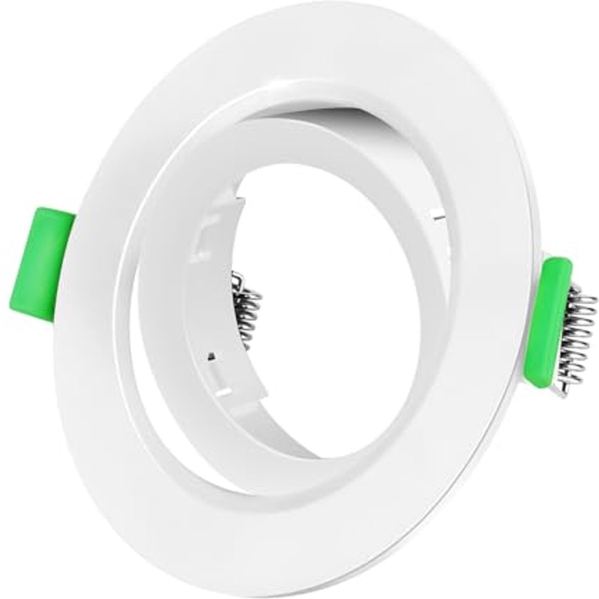 Ronde Led-inbouwspots GU10 voor gipsplaten - Set van 12 - Draaibaar 30°