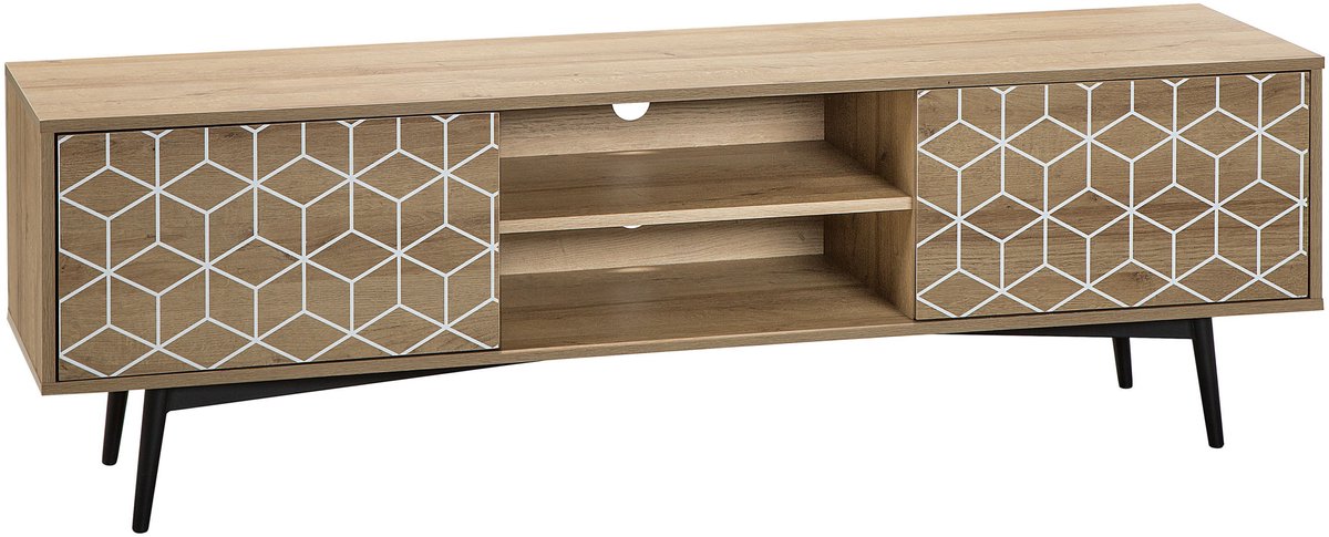 Beliani TORVI - TV-meubel - Lichte houtkleur - MDF Bruin