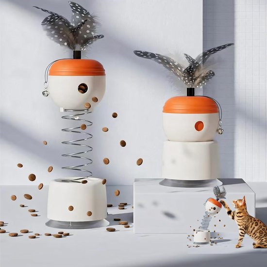 Siliconen staartteaser-speelgoed, kattenstok-speelgoed, interactieve