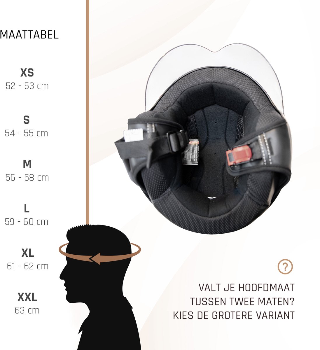 BEON Design Scooterhelm - Mat Zwart - L - Jethelm met Vizier - Motorhelm - Geschikt voor Vespa, Scooter, Brommer, Motor en Snorfiets – foto 4