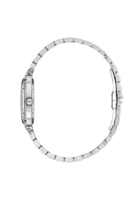 Montre Daniel Klein DK.1.13960-2 - Montre-bracelet analogique pour femme - Cadran carré et rond - Bracelet en acier - Métal - Rayures - Affichage de la date - Couleur argentée - Turquoise - Zwart