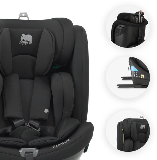 Deryan Colin Luxe I-size Autostoel - Groep 0-1-2-3 - Isofix - 360° draaibaar - Zwart van Deryan — afbeelding 5
