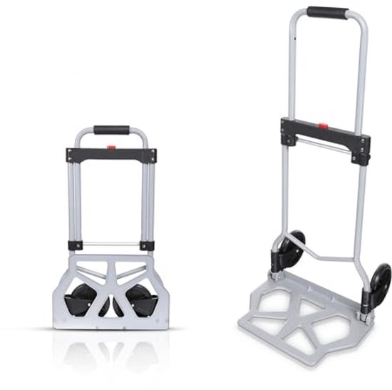 Steekwagen Inklapbaar aluminium - Draagvermogen 100 tot 125 kg