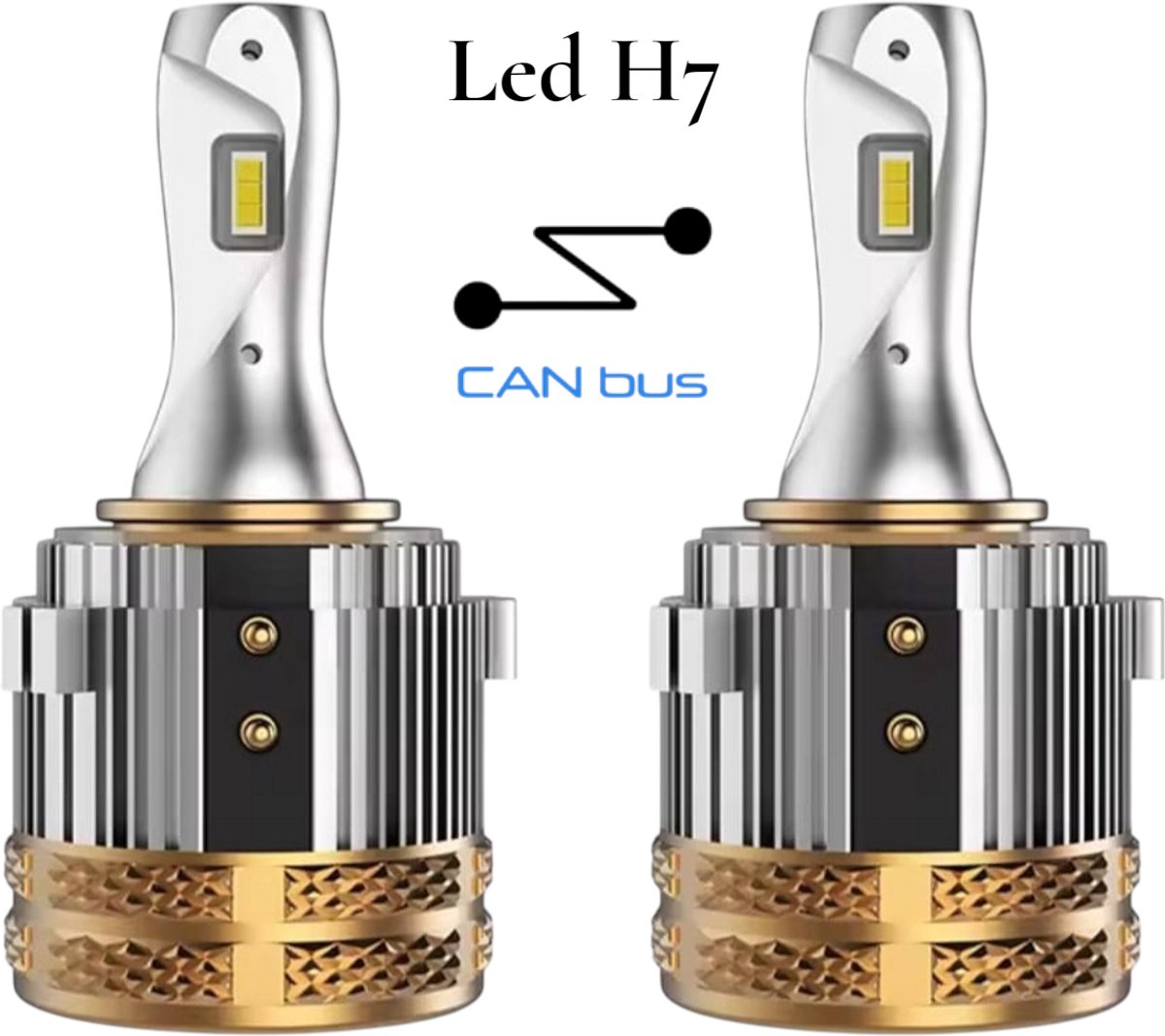 LED Koplamp H7 - 6500K Wit Xenon Look - Canbus - Dimlicht/Grootlicht - Plug & Play - Geschikt voor VW Golf 6/7, Passat, Touran, Tiguan, T-Roc, Mercedes Vit