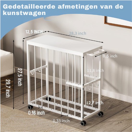 Mobiel kunstdroogrek, 20/25/30/35 planken Mobiele kar-4 wielen-kunstwerk opbergrek - perfect voor een kunstorganizer, schilderijen, opslag en eventuele droogbehoeften,25Shelves Mobiel kunstdroogrek, 20/25/30/35 planken Mobiele kar-4 wielen-kunstwerk opbergrek - perfect voor een kunstorganizer, schilderijen, opslag en eventuele droogbehoeften,25Shelves