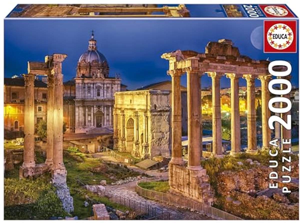 Forum Romanum Puzzel van 2000 Stukjes voor Volwassenen met Fix Lijm - Geschikt voor 14 Jaar en Oudere