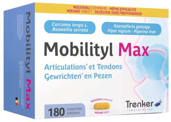 Mobilityl MAX | Kurkuma voor gewrichten en pezen 180 Gecomprimeerde tabletten