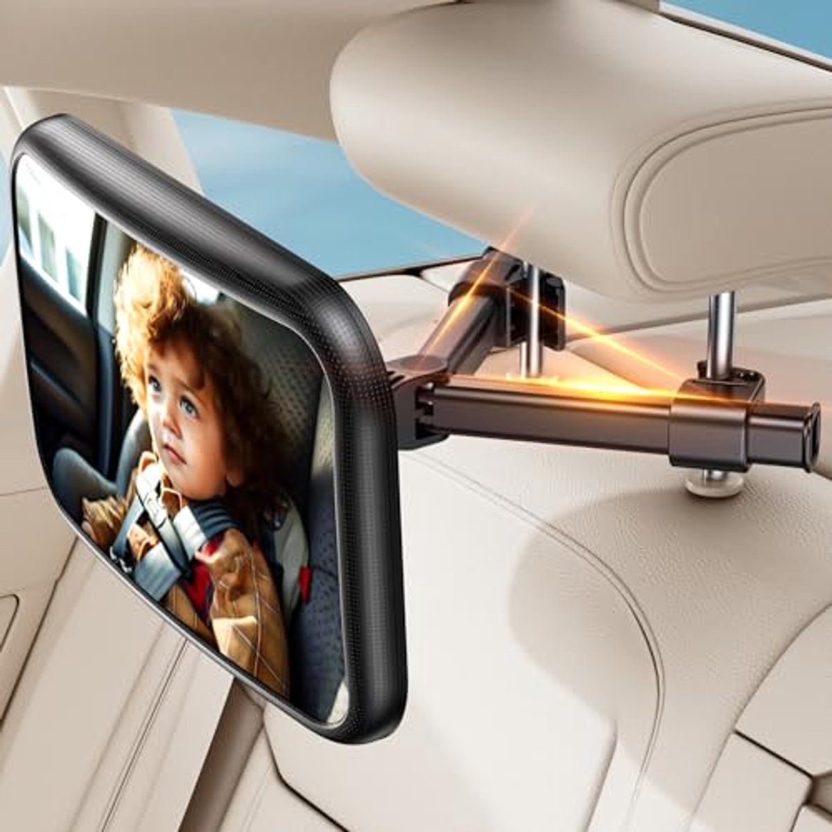Image of Achterbank Spiegel voor Baby in de Auto - Veiligheid en Gemak