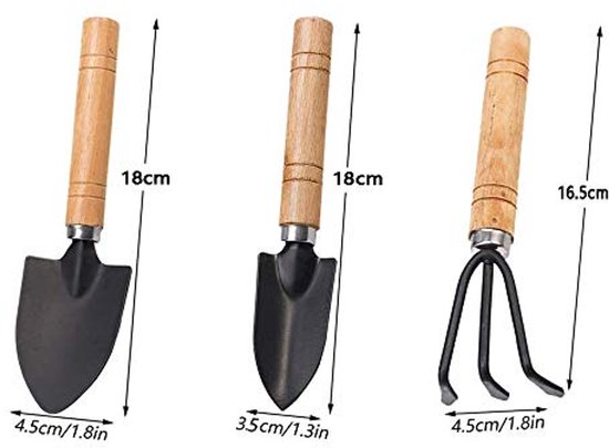 Mini Tuingereedschapsset - 3 Delen Handgereedschap voor Planten en Bonsai van MINI — afbeelding 3