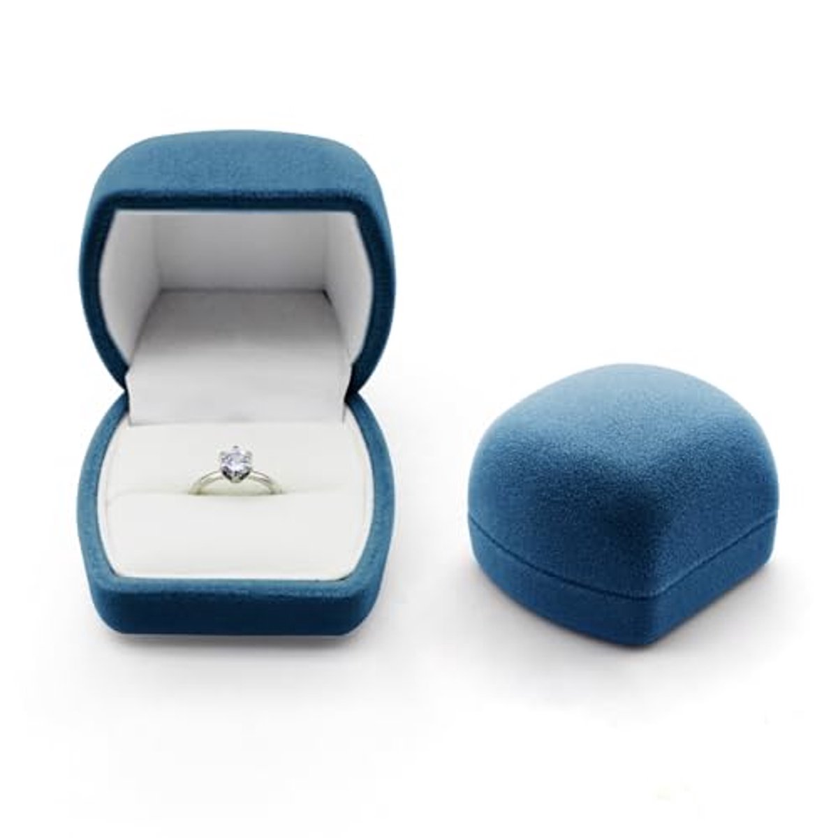 Luxueuze Flanellen Ring Doos voor Vrouwen - Perfect voor Verloving, Huwelijk, en Jubileum