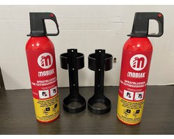 Schuimblusser, brandblusser, IFSS spray A en F Set. (2x blusser en 2x houder): voor alle beginnende branden