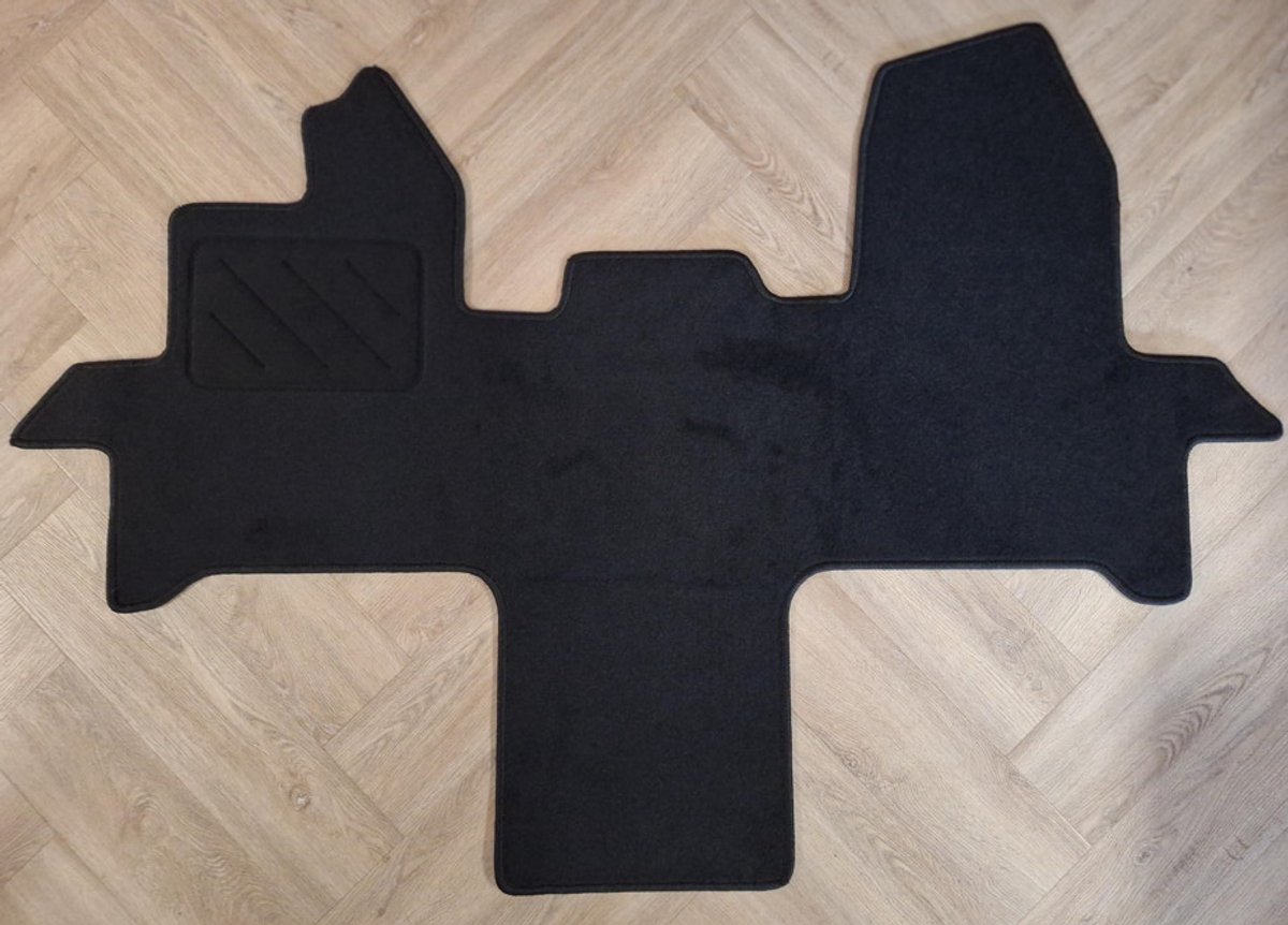 Cabinemat Ford Transit (Handgeschakeld) Campermat 2014-2022 (Zwart) Cabinemat op maat Ford transit