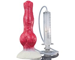 Grote spuitende dildo - Zuignap - Spuit - Anaal - Unisex - Vloeistof - Mega