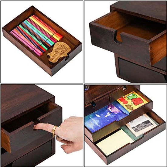 Organisateur De Bureau Métallique - Tri Courrier Et Dossiers - Range Tout Stylos Et Documents - Design Sobre Et Résistant - 5