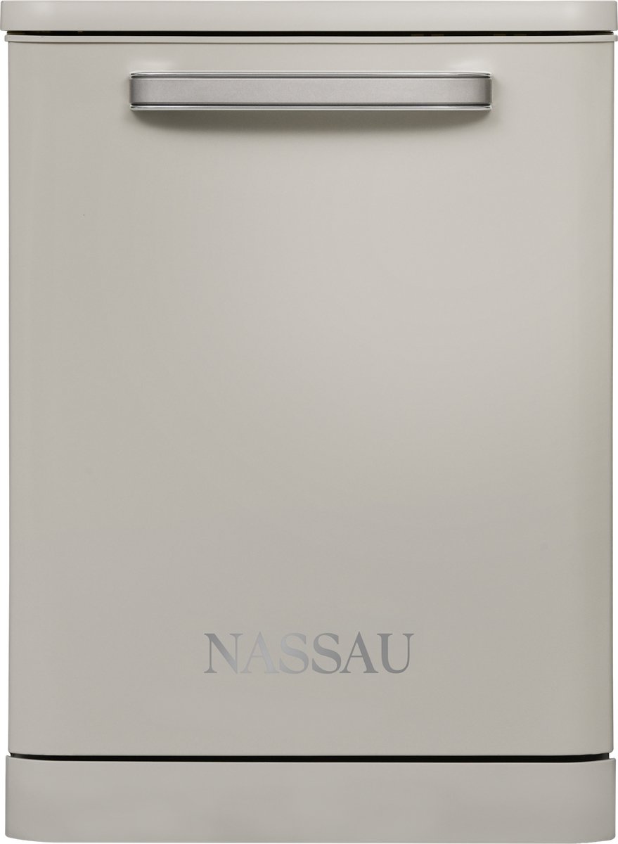 Nassau RVW6000BEI – AUTODOOR - Label D - 43DB! - RVS sproeiarm - Retro Beige Vaatwasser – Handgreep - Vrijstaand – Beige/Creme- 5 jaar garantie -