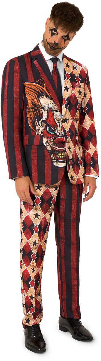 Suitmeister Mannen Pak Enge Clown - Halloween Kostuum - Verkleedkleding - Maat XL