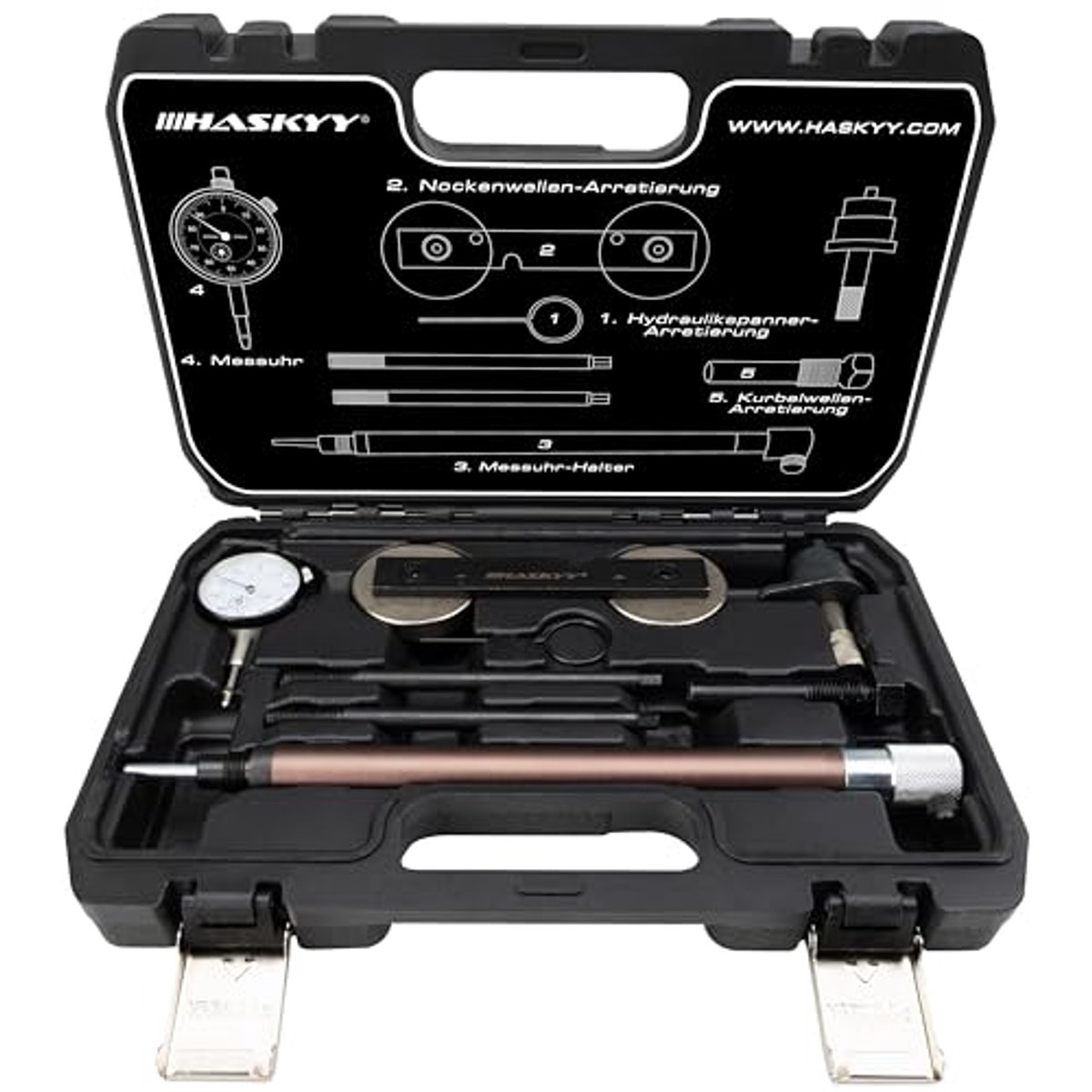 Timing Chain Locking Tool voor VAG 1.2 1.4 1.6 FSI TFSI - Gereedschap met Meetklok